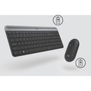 Logitech MK470 Slim Wireless Keyboard and Mouse Combo - Modern Compact Layout, Ultra Quiet - Off White