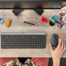 Logitech MK470 Slim Wireless Keyboard and Mouse Combo - Modern Compact Layout, Ultra Quiet - Off White