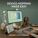 Logitech Pebble Mouse 2 M350s Slim Bluetooth Wireless Mouse, Portable, Customizable Button, Quiet Clicks - Tonal Graphite