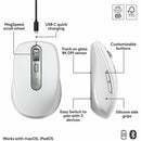 Logitech MX Anywhere 3S for Mac, Compact Wireless Bluetooth Mouse, 8K DPI Any-Surface Tracking, Quiet Clicks, USB C, Wireless Mouse for MacBook Pro, Macbook Air, iMac, iPad (Pale Grey)