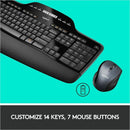 Logitech MK710 Wireless Keyboard and Mouse Combo for Windows, 2.4GHz Advanced Wireless, Wireless Mouse, Multimedia Keys, 3-Year Battery Life, PC/Mac