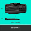Logitech MK710 Wireless Keyboard and Mouse Combo for Windows, 2.4GHz Advanced Wireless, Wireless Mouse, Multimedia Keys, 3-Year Battery Life, PC/Mac