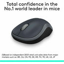 Logitech M185 Wireless Mouse, 2.4GHz with USB Mini Receiver, 1000 DPI Optical Tracking, Swift Grey