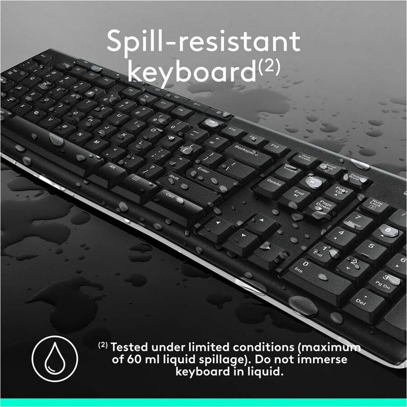 Logitech MK270 Wireless Keyboard and Mouse Combo for Windows, 2.4 GHz Wireless, Compact Mouse, 8 Multimedia and Shortcut Keys, 2-Year Battery Life, for PC, Laptop