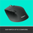 Logitech M720 Triathlon Multi-Device Wireless Mouse, Bluetooth, USB Unifying Receiver, 1000 DPI, 8 Buttons, 2-Year Battery, Compatible with Laptop, PC, Mac, iPadOS - Black