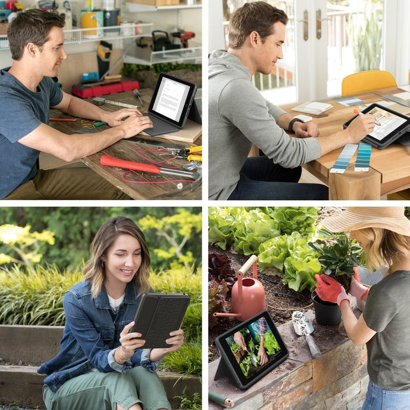 Logitech Rugged Folio Rugged Keyboard/Cover Case (Folio) Apple, Logitech iPad (7th Generation), iPad (8th Generation), iPad (9th Generation) Tablet - Graphite