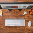 Logitech MK470 Slim Wireless Keyboard and Mouse Combo - Modern Compact Layout, Ultra Quiet - Off White