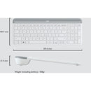 Logitech MK470 Slim Wireless Keyboard and Mouse Combo - Modern Compact Layout, Ultra Quiet - Off White