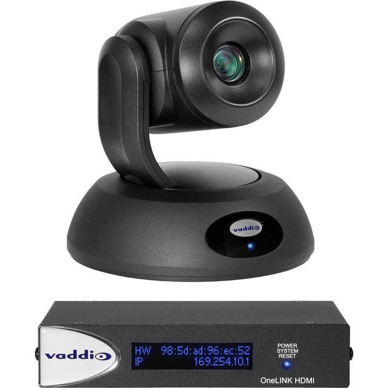 Vaddio RoboSHOT 12E HDBT OneLINK HDMI Video Conferencing System - Includes PTZ Camera and Interface - Black