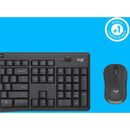 Logitech MK295 Wireless Mouse & Keyboard Combo with SilentTouch Technology, Graphite