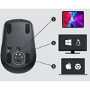 Logitech MX Anywhere 3 Compact Performance Mouse, Wireless, Comfort, Fast Scrolling, Any Surface, Portable, 4000DPI, Customizable Buttons, USB-C, Bluetooth, Apple Mac, iPad, Windows PC, Linux, Chrome (Black)