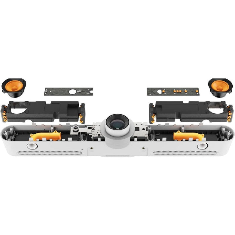 Logitech Rally Bar All-In-One Video Bar for Medium and Large Rooms, White