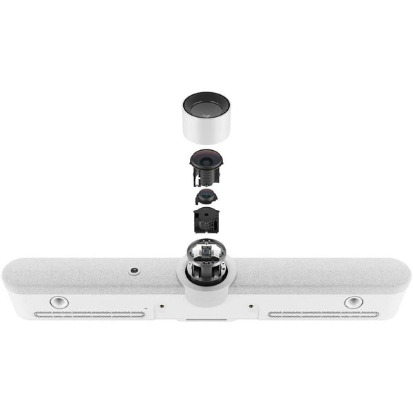 Logitech Rally Bar All-In-One Video Bar for Medium and Large Rooms, White