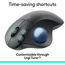 Logitech ERGO M575 Wireless Trackball Mouse for Business - Ergonomic Design, Logi Bolt, Bluetooth, Graphite