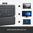 Logitech Ergo K860 Split Wireless Keyboard for Business - Ergonomic Design, Secured Logi Bolt Technology, Graphite