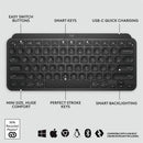 Logitech MX Keys Mini Minimalist Wireless Illuminated Keyboard, Compact, Bluetooth, Backlit, USB-C, Black