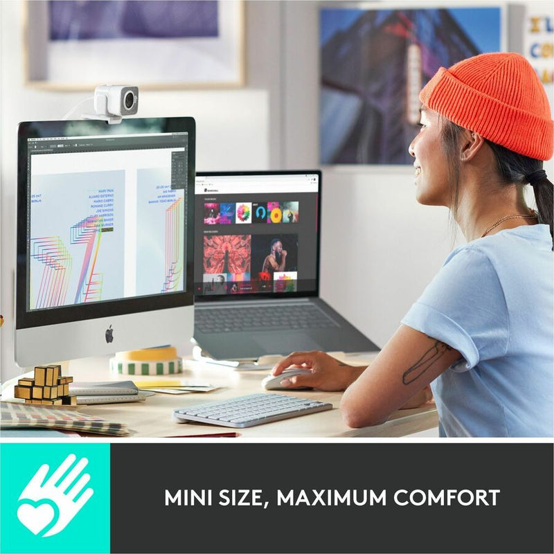 Logitech MX Keys Mini for Mac Minimalist Wireless Illuminated Keyboard, Bluetooth, Backlit Keys, USB-C, Metal Build, Pale Grey