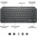 Logitech MX Keys Mini Wireless Illuminated Keyboard for Business, Compact, Logi Bolt Technology, Graphite
