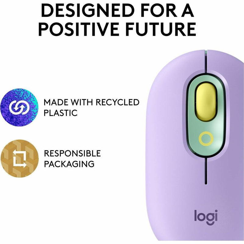 Logitech POP Mouse, Wireless Mouse with Customizable Emojis, SilentTouch Technology, Precision Scroll, Daydream