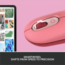 Logitech POP Mouse, Wireless Mouse with Customizable Emojis, SilentTouch Technology, Precision/Speed Scroll, Rose
