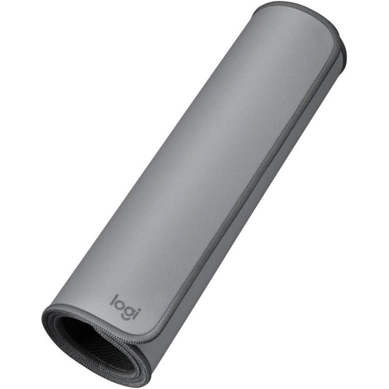 Logitech Desk Mat - Studio Series, Multifunctional Large Desk Pad, Anti-slip Base, Spill-resistant Durable Design, Mid-Gray