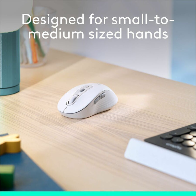 Logitech Signature M650 Wireless Mouse - For Small to Medium Sized Hands, 2-Year Battery, Silent Clicks, Off-white