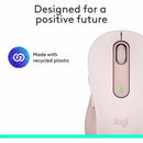Logitech Signature M650 Wireless Mouse - For Small to Medium Sized Hands, 2-Year Battery, Silent Clicks, Rose