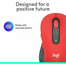 Logitech Signature M650 L Full Size Wireless Mouse - For Large Sized Hands, 2-Year Battery, Silent Clicks, Bluetooth, Red