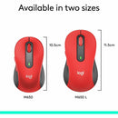Logitech Signature M650 L Full Size Wireless Mouse - For Large Sized Hands, 2-Year Battery, Silent Clicks, Bluetooth, Red