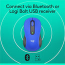 Logitech Signature M650 L Full Size Wireless Mouse - For Large Sized Hands, 2-Year Battery, Silent Clicks, Blue