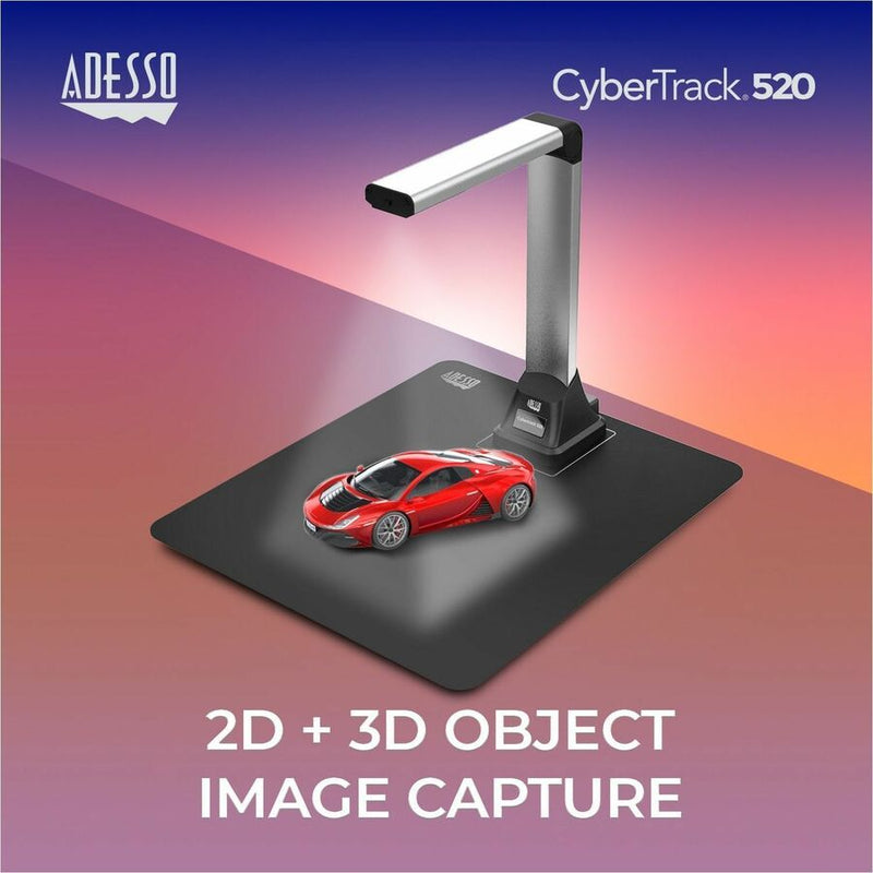 Adesso 5 Megapixel Fixed-Focus A4 Document Camera Scanner with OCR Text Recognition