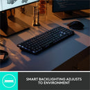 Logitech MX Mechanical Wireless Illuminated Performance Keyboard, Linear Switches, Backlit Keys, Bluetooth