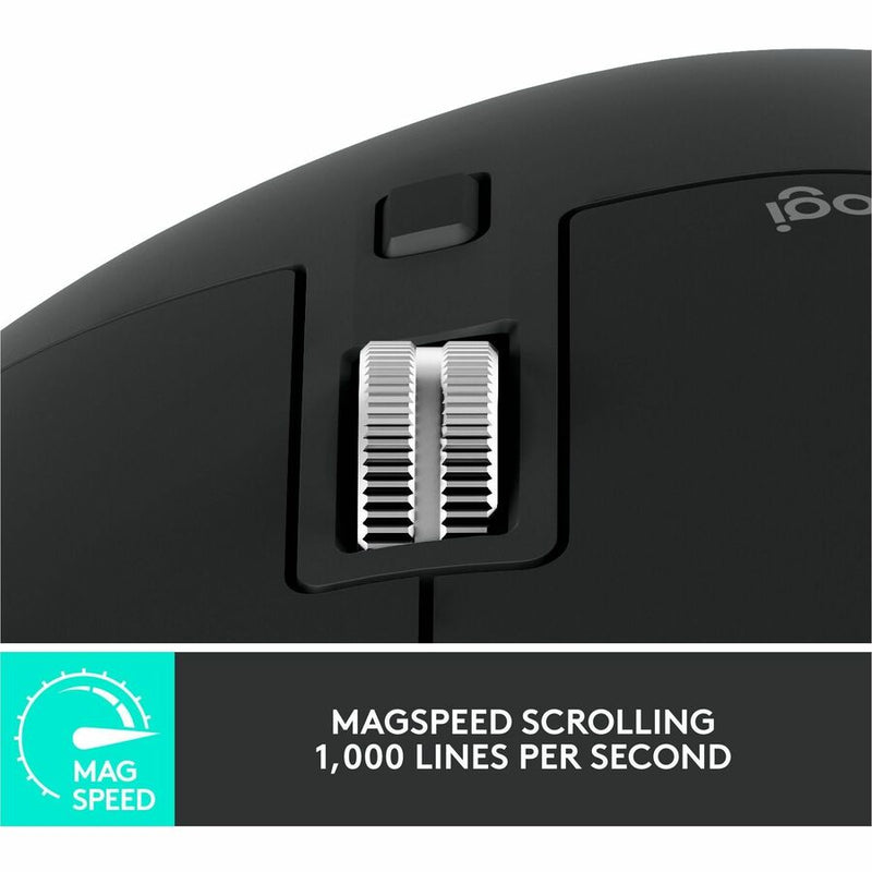 Logitech MX Master 3S - Wireless Performance Mouse with Ultra-fast Scrolling, Ergo, 8K DPI, Track on Glass, Black