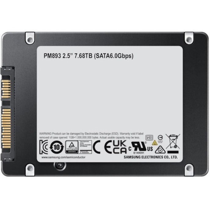 Samsung PM893 7.68 TB Solid State Drive - 2.5" Internal - SATA (SATA/600)