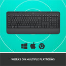 Logitech Signature K650 Comfort Full-Size Wireless Keyboard with Wrist Rest, BLE Bluetooth or Logi Bolt, Graphite