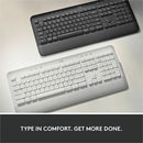 Logitech Signature K650 Comfort Full-Size Wireless Keyboard with Wrist Rest, BLE Bluetooth or Logi Bolt, Graphite