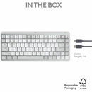Logitech MX Mechanical Mini for Mac Wireless Illuminated Keyboard, Low-Profile Switches, Tactile Quiet Keys, Pale Gray