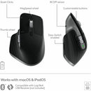 Logitech MX Master 3S for Mac - Wireless Bluetooth Mouse with Ultra-fast Scrolling, 8K DPI, Quiet Clicks, Space Gray