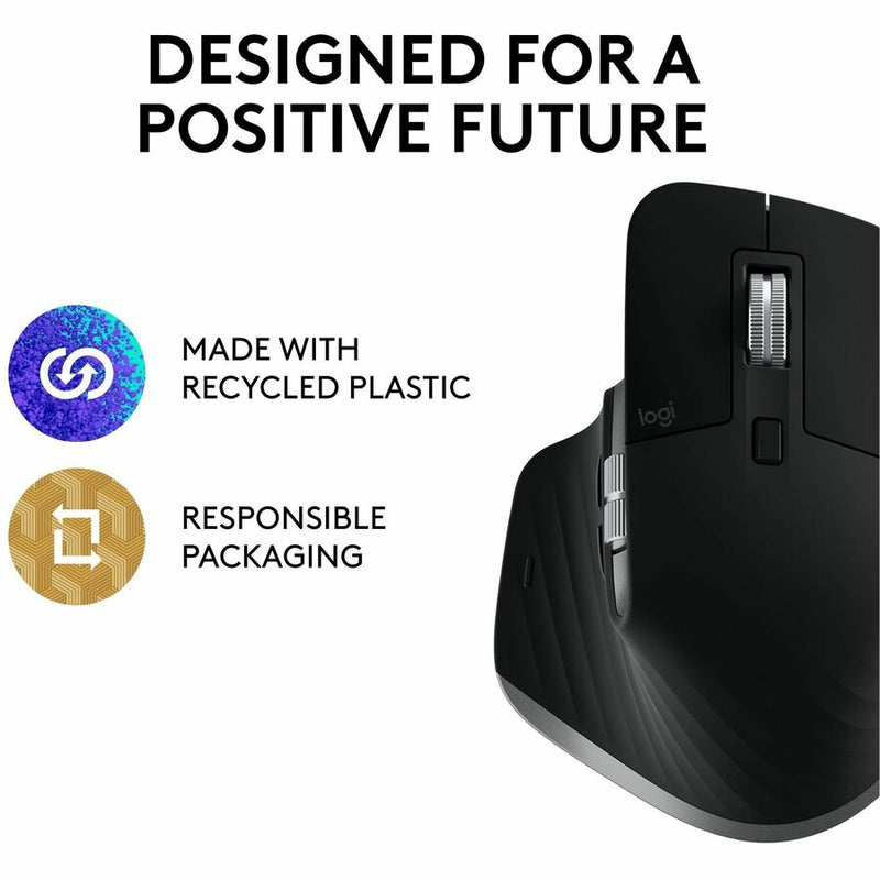 Logitech MX Master 3S for Mac - Wireless Bluetooth Mouse with Ultra-fast Scrolling, 8K DPI, Quiet Clicks, Space Gray