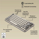 Logitech POP Keys Mechanical Wireless Keyboard with Customizable Emoji Keys, Compact Design, Bluetooth, Mist