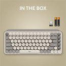 Logitech POP Keys Mechanical Wireless Keyboard with Customizable Emoji Keys, Compact Design, Bluetooth, Mist