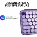 Logitech POP Keys Mechanical Wireless Keyboard with Customizable Emoji Keys, Compact Design, Bluetooth, Cosmos