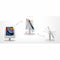 CTA Digital Hyperflex Security Kiosk Stand with Universal Security Enclosure for iPad Mini, Samsung Tab A 8, &amp; More (White)