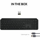 Logitech MX Keys S Wireless Keyboard, Low Profile, Fluid Precise Quiet Typing, USB C Rechargeable, Black