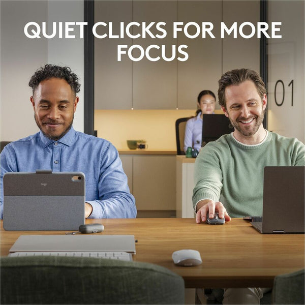 Logitech MX Anywhere 3S Compact Wireless Mouse, Fast Scrolling, 8K DPI Any-Surface Tracking, Quiet Clicks, Pale Gray