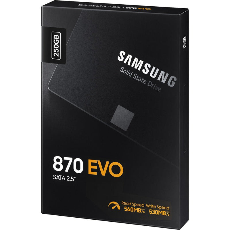 Samsung-IMSourcing 870 EVO MZ-77E250BW 250 GB Solid State Drive - 2.5" Internal - SATA (SATA/600) - Black