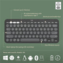 Logitech Pebble 2 Combo, Wireless Keyboard and Mouse, Quiet and Portable, Customizable, Logi Bolt, Tonal Graphite