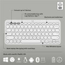 Logitech Pebble 2 Combo, Wireless Keyboard and Mouse, Quiet and Portable, Customizable, Logi Bolt, Bluetooth, Tonal White