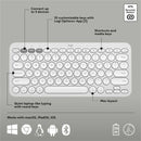 Logitech Pebble 2 Combo for Mac, Wireless Keyboard and Mouse, Slim, Quiet and Portable, Tonal White