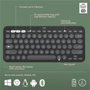 Logitech Pebble 2 Combo for Mac, Wireless Keyboard and Mouse, Slim, Quiet and Portable, Customizable, Tonal Graphite